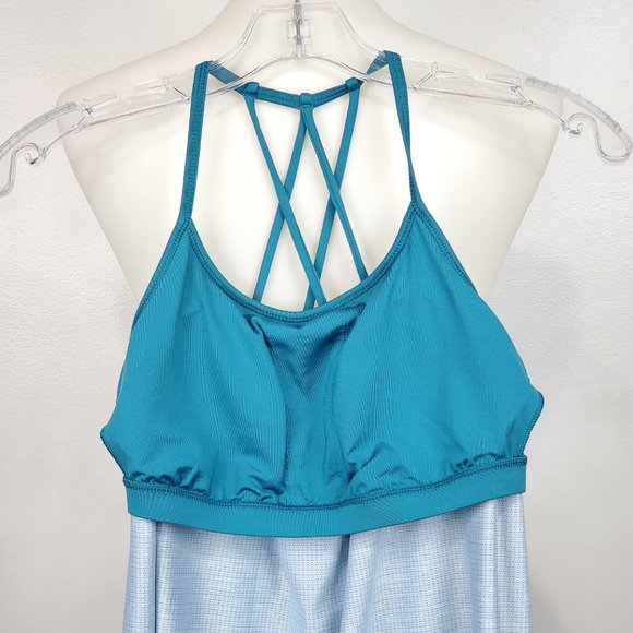 Tek Gear Green Activewear Fitness Tank Top With Padded Shelf Bra, Size S - Picture 11 of 14